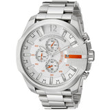 Buy Shop Diesel Mega Chief Chronograph White Dial Silver Steel Strap Watch For Men - DZ4328 USA Online