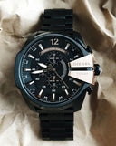 Buy Shop Diesel Mega Chief Chronograph Black Dial Black Steel Strap Watch For Men - DZ4309 USA Online