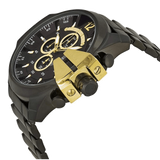 Buy Shop Diesel Mega Chief Chronograph Black Dial Black Steel Strap Watch For Men - DZ4338 USA Online