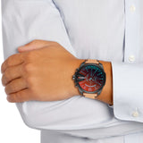 Buy Shop Diesel Mega Chief Chronograph Black Dial Brown Leather Strap Watch For Men - DZ4476 USA Online