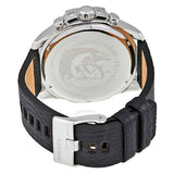 Buy Shop Diesel Mega Chief Chronograph Blue Dial Black Leather Strap Watch For Men - DZ4423 USA Online