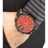 Buy Shop Diesel Mega Chief Quartz Black Dial Two Tone Leather Strap Watch For Men - DZ4305 USA Online