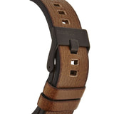Buy Shop Diesel Mega Chief Quartz Black Dial Two Tone Leather Strap Watch For Men - DZ4305 USA Online