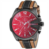 Buy Shop Diesel Mega Chief Quartz Black Dial Two Tone Leather Strap Watch For Men - DZ4305 USA Online