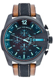 Buy Shop Diesel Mega Chief Quartz Black Dial Two Tone Leather Strap Watch For Men - DZ4305 USA Online