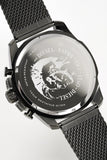 Buy Shop Diesel Mega Chief Chronograph Black Dial Black Mesh Strap Watch For Men - DZ4527 USA Online