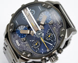 Buy Shop Diesel Big Daddy 2.0 Chronograph Blue Dial Grey Steel Strap Watch For Men - DZ7331 USA Online
