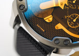 Buy Shop Diesel Mr. Daddy 2.0 Chronograph Black Dial Grey Nylon Strap Watch For Men - DZ7429 USA Online