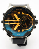 Buy Shop Diesel Mr. Daddy 2.0 Chronograph Black Dial Grey Nylon Strap Watch For Men - DZ7429 USA Online