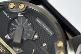 Buy Shop Diesel Mr Daddy 2.0 Chronograph Black Dial Black Leather Strap Watch For Men - DZ7348 USA Online