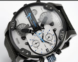 Buy Shop Diesel Mr Daddy 2.0 Chronograph Grey Dial Black Nylon Strap Watch For Men - DZ7420 USA Online