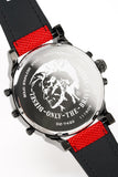 Buy Shop Diesel Mr Daddy 2.0 Chronograph Grey Dial Red Rubber Strap Watch For Men - DZ7423 USA Online