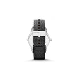 Buy Shop Diesel Mini Daddy Black Silver Dial Black Leather Strap Watch For Men - DZ7307 USA Online