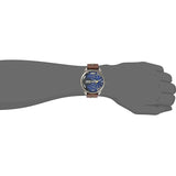 Buy Shop Diesel Mini Daddy Analog Blue Dial Brown Leather Strap Watch For Men - DZ7339 USA Online