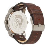 Buy Shop Diesel Mini Daddy Analog Blue Dial Brown Leather Strap Watch For Men - DZ7339 USA Online