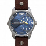 Buy Shop Diesel Mini Daddy Analog Blue Dial Brown Leather Strap Watch For Men - DZ7339 USA Online