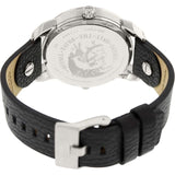 Buy Shop Diesel Mini Daddy Black Silver Dial Black Leather Strap Watch For Men - DZ7307 USA Online