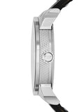 Buy Shop Diesel Mini Daddy Black Silver Dial Black Leather Strap Watch For Men - DZ7307 USA Online
