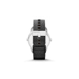Buy Shop Diesel Mini Daddy Black Silver Dial Black Leather Strap Watch For Men - DZ7307 USA Online