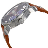 Buy Shop Diesel Mini Daddy Blue & Black Dial Brown Leather Strap Watch For Men - DZ7308 USA Online