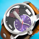 Buy Shop Diesel Mini Daddy Blue & Black Dial Brown Leather Strap Watch For Men - DZ7308 USA Online