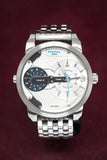 Buy Shop Diesel Mini Daddy Dual Time Silver Dial Stainless Steel Watch For Men - DZ7305 USA Online