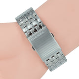 Buy Shop Diesel Mini Daddy Dual Time Silver Dial Stainless Steel Watch For Men - DZ7305 USA Online