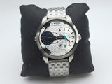 Buy Shop Diesel Mini Daddy Dual Time Silver Dial Stainless Steel Watch For Men - DZ7305 USA Online