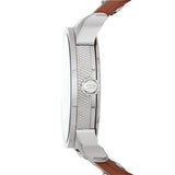 Buy Shop Diesel Mini Daddy Silver Dial Brown Leather Strap Watch For Men - DZ7309 USA Online