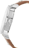 Buy Shop Diesel Mini Daddy Silver Dial Brown Leather Strap Watch For Men - DZ7309 USA Online