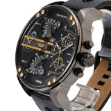 Buy Shop Diesel Mr Daddy 2.0 Chronograph Black Dial Black Leather Strap Watch For Men - DZ7348 USA Online