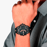 Buy Shop Diesel Mr Daddy 2.0 Chronograph Black Dial Black Leather Strap Watch For Men - DZ7350 USA Online