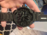 Buy Shop Diesel Mr Daddy 2.0 Chronograph Black Dial Black Steel Strap Watch For Men - DZ7396 USA Online