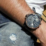 Buy Shop Diesel Mr Daddy 2.0 Chronograph Black Dial Black Steel Strap Watch For Men - DZ7400 USA Online