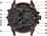 Buy Shop Diesel Mr Daddy 2.0 Chronograph Black Dial Black Steel Strap Watch For Men - DZ7400 USA Online