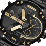 Buy Shop Diesel Mr. Daddy 2.0 Chronograph Black Dial Black Steel Strap Watch For Men - DZ7435 USA Online