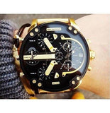 Buy Shop Diesel Mr Daddy 2.0 Chronograph Black Dial Gold Steel Strap Watch For Men - DZ7333 USA Online