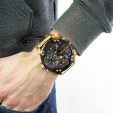 Buy Shop Diesel Mr Daddy 2.0 Chronograph Black Dial Gold Steel Strap Watch For Men - DZ7333 USA Online