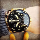 Buy Shop Diesel Mr Daddy 2.0 Chronograph Black Dial Gold Steel Strap Watch For Men - DZ7333 USA Online