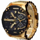 Buy Shop Diesel Mr Daddy 2.0 Chronograph Black Dial Gold Steel Strap Watch For Men - DZ7333 USA Online