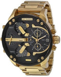 Buy Shop Diesel Mr Daddy 2.0 Chronograph Black Dial Gold Steel Strap Watch For Men - DZ7333 USA Online