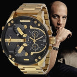 Buy Shop Diesel Mr Daddy 2.0 Chronograph Black Dial Gold Steel Strap Watch For Men - DZ7333 USA Online