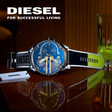 Buy Shop Diesel Mr. Daddy 2.0 Chronograph Black Dial Grey Nylon Strap Watch For Men - DZ7429 USA Online