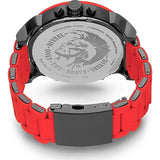 Buy Shop Diesel Mr Daddy 2.0 Chronograph Black Dial Red Silicone Strap Watch For Men - DZ7370 USA Online