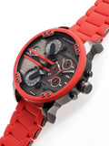 Buy Shop Diesel Mr Daddy 2.0 Chronograph Black Dial Red Silicone Strap Watch For Men - DZ7370 USA Online