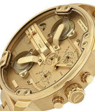 Buy Shop Diesel Mr Daddy 2.0 Chronograph Gold Dial Gold Steel Strap Watch For Men - DZ7399 USA Online