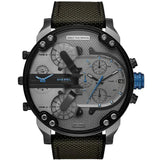 Buy Shop Diesel Mr Daddy 2.0 Chronograph Grey Dial Black Nylon Strap Watch For Men - DZ7420 USA Online