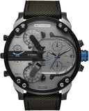 Buy Shop Diesel Mr Daddy 2.0 Chronograph Grey Dial Black Nylon Strap Watch For Men - DZ7420 USA Online