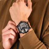 Buy Shop Diesel Mr. Daddy 2.0 Chronograph Grey Dial Brown Leather Strap Watch For Men - DZ7406 USA Online
