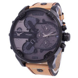 Buy Shop Diesel Mr. Daddy 2.0 Chronograph Grey Dial Brown Leather Strap Watch For Men - DZ7406 USA Online